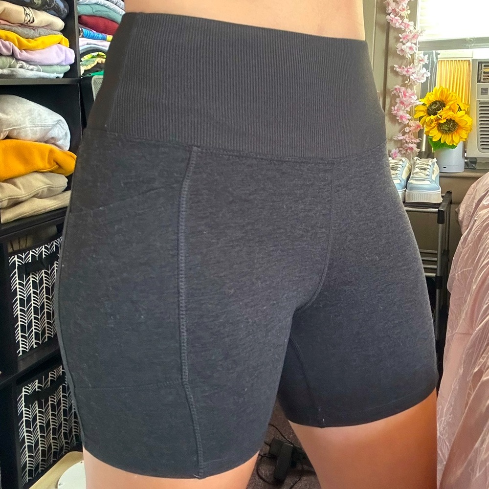 Women's Black High-Waisted Biker Shorts